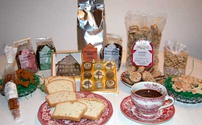 Wibele, Schnitzbrot und Reutlinger Pralinen mit Tee